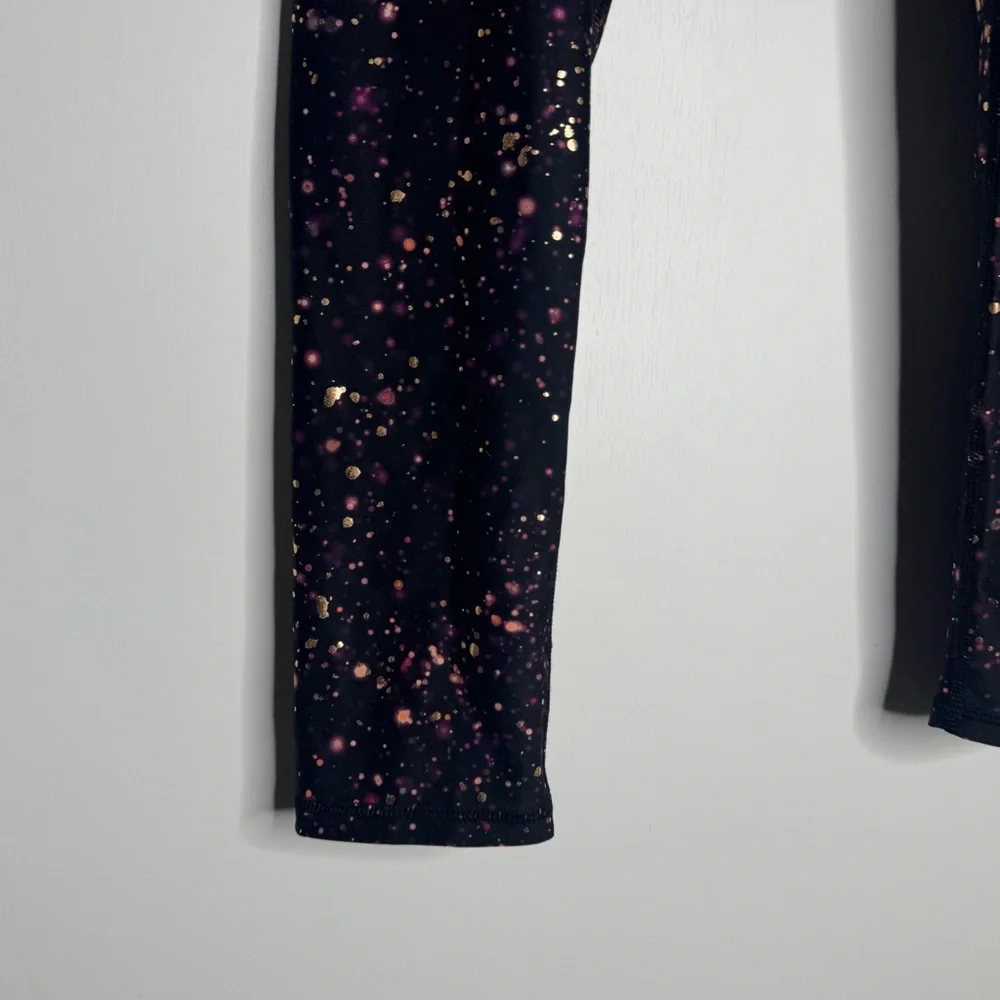 Old Navy girls speckled black leggings